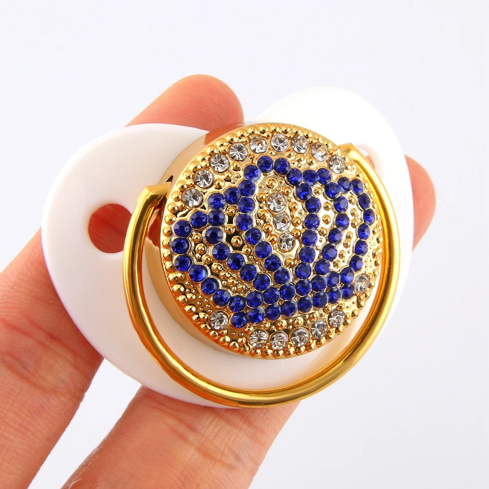 Роскошные Детские Соски Оптом Bling Bling Соска со Стразами Детские Ортодонтические Пустышки Кристалл Соска Соска