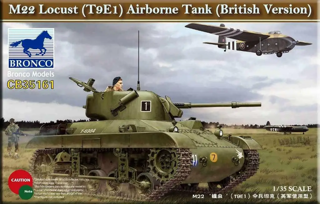 Танк Бронко CB35161 1/35 M22 Locust (T9E1) воздушно-качающийся (Британская версия) |