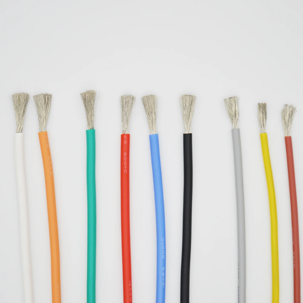 Термостойкие 2 м мягкий силиконовый провод 12AWG 14AWG 16AWG 18AWG 20AW G 22AWG 24AWG 26AWG 28AWG 30AWG