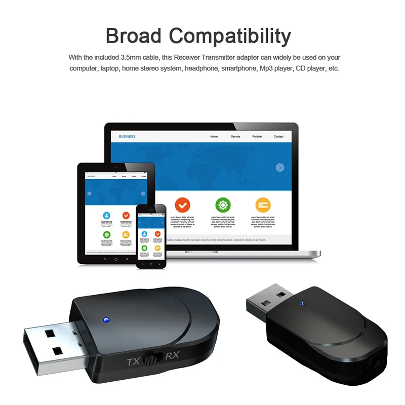 3 in1 передачи Bluetooth приемник адаптер USB 5 мм Беспроводной передающий для ТВ