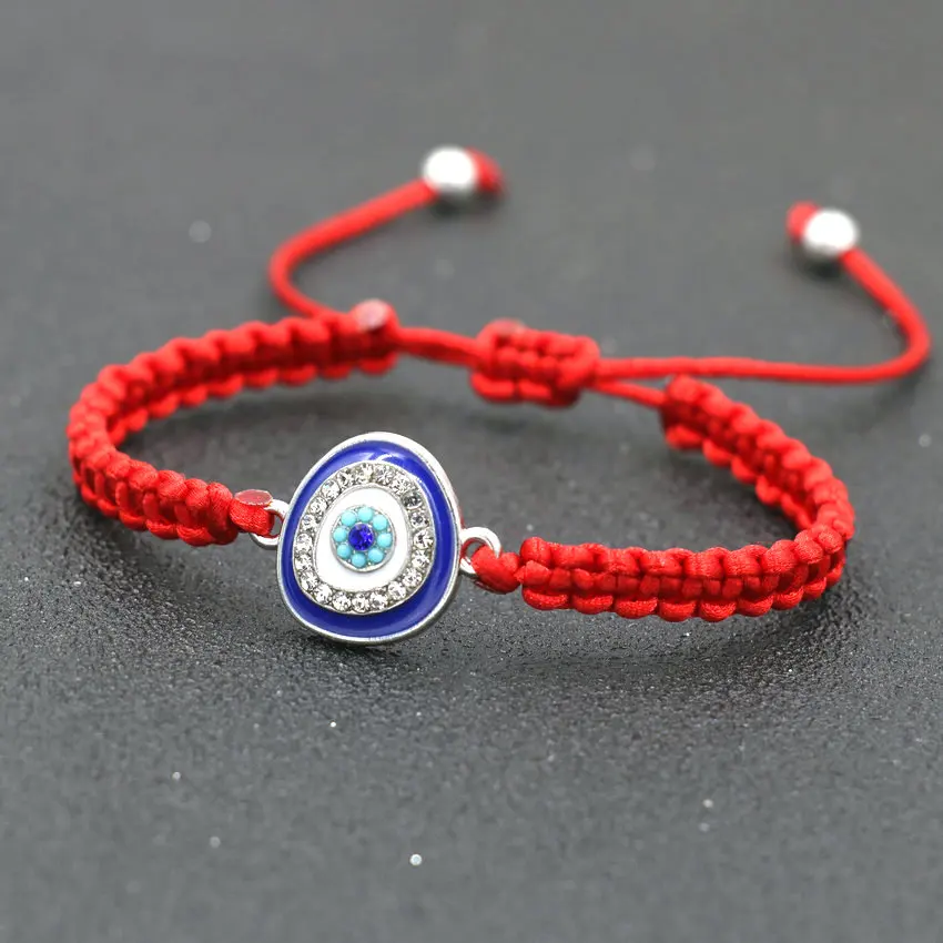Очарование Для женщин браслет Злейшего Глаза красная веревочная нить сердце