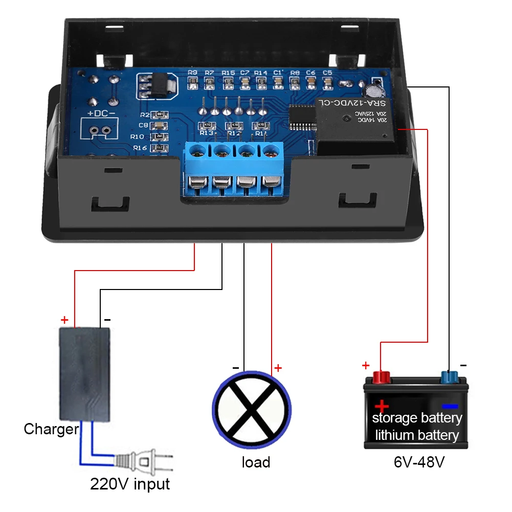 Регулятор заряда аккумулятора модуль контроля пониженного напряжения защита от