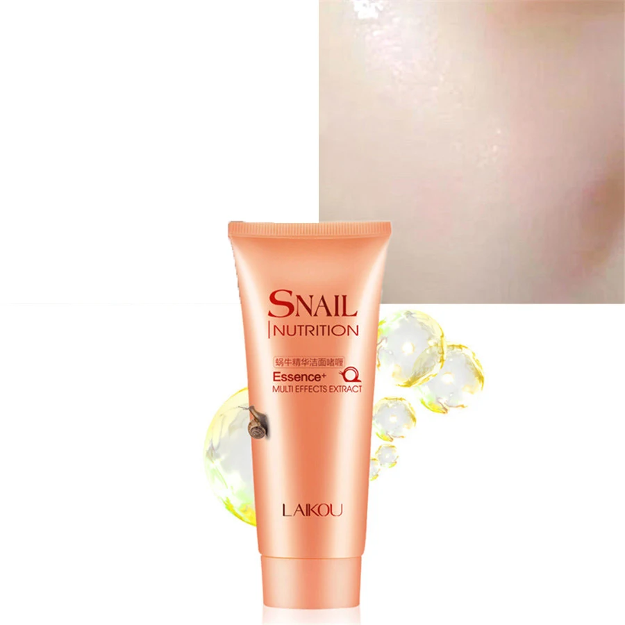 

LAIKOU Snail Facial Cleanser Facial Cleansing Rich Foaming Organic Natural Gel Daily Face Wash Anti Aging Deep Clean Cosmetics