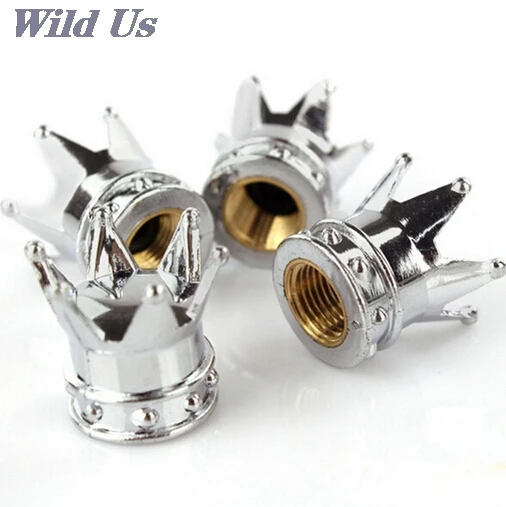 

Car Truck Motocycle Bike Crown Shaped Tire Wheel Stem Air Valve Cap High Quality Tyres Accessories 4 Pcs/Lot