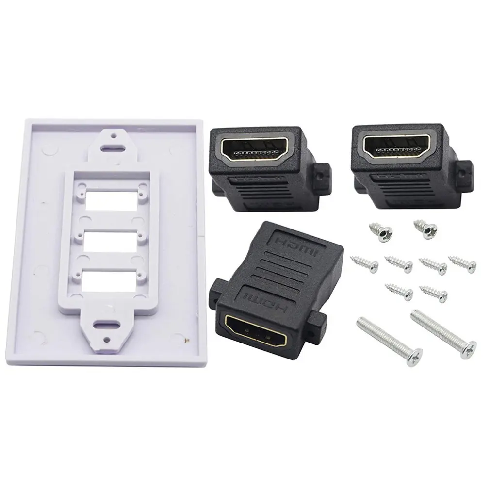 Практичные три порта подключения Белый Usb Vga Rca свинцовая настенная пластина Full Hd