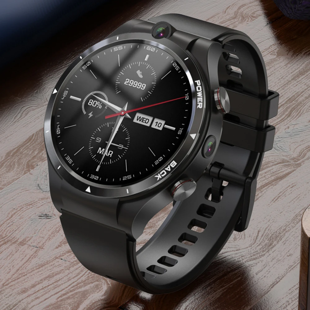 LEM15 Смарт часы 4G GPS WI FI человек Android 10 7 Smartwatch 128GB LTE две SIM карты 900 мА/ч Батарея 1