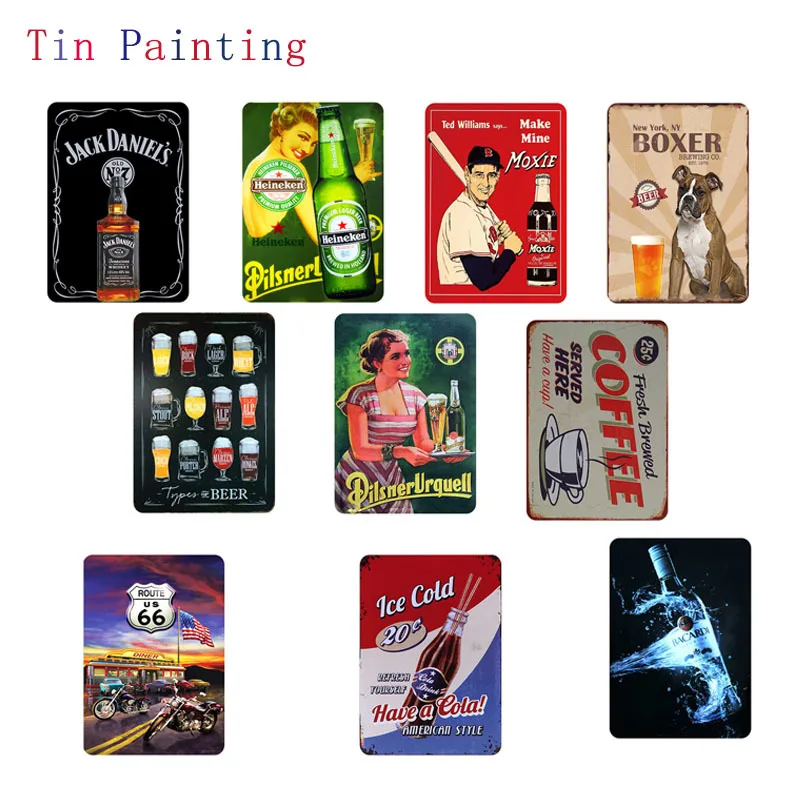 Металлический плакат Оловянная металлическая табличка вывеска Mojito для