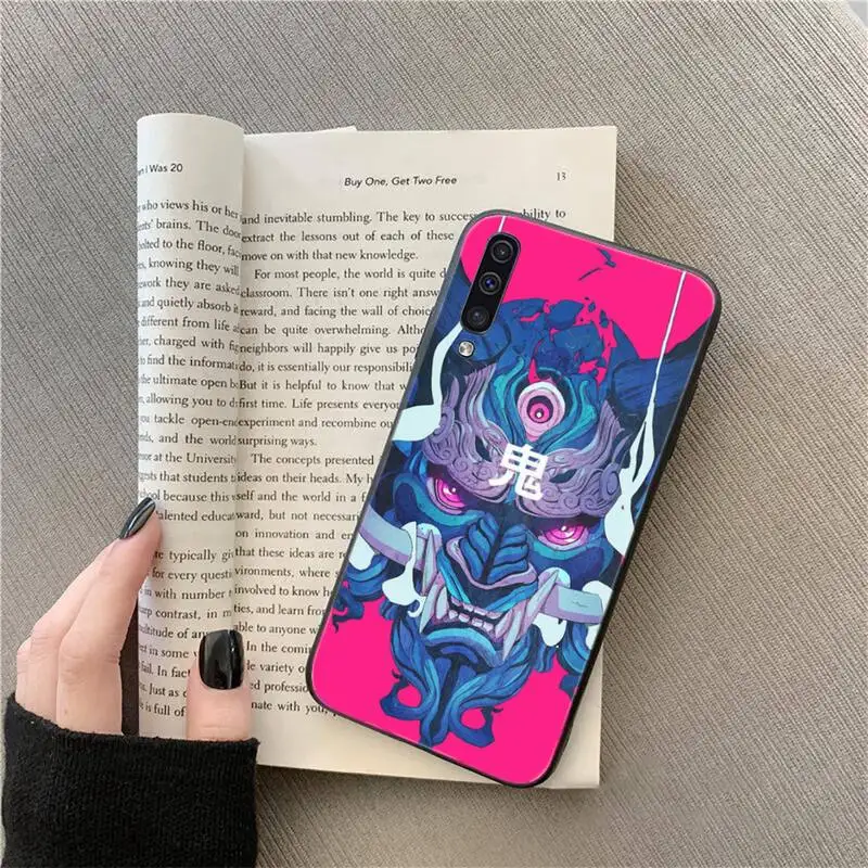 

Japanese samurai oni mask Phone Case For Samsung A32 A51 A52 A71 A50 A12 A21S S10 S20 S21 Plus Fe Ultra
