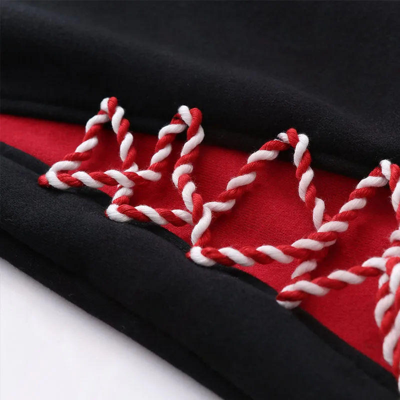 Толстовка в стиле ретро с вышивкой японский Готический Свободный свитшот