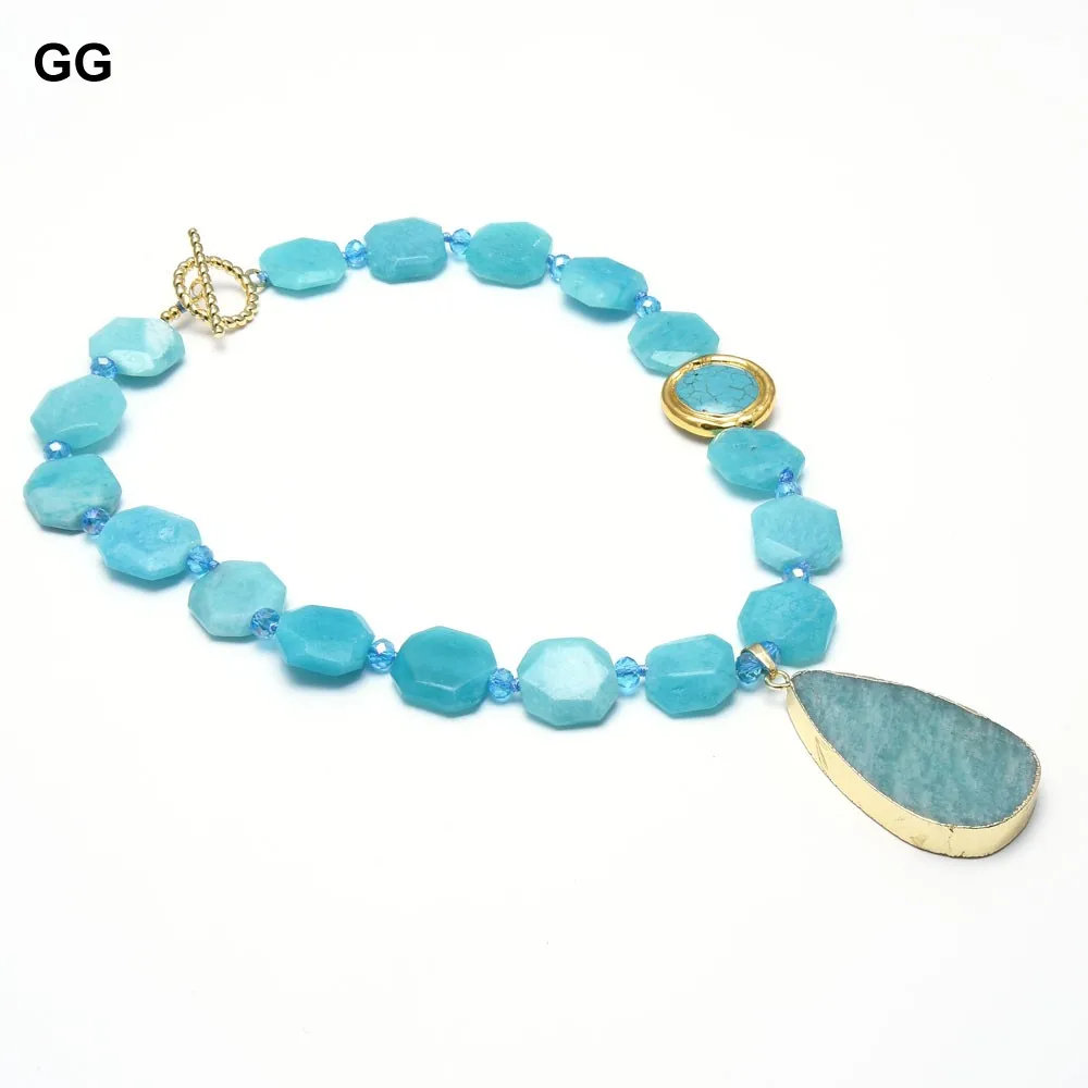 

Ожерелье-чокер женское из натурального зеленого амазонита бирюзы