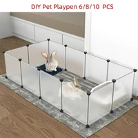6810pcs diy pet playpen plastic fence foldable puppy kennel house exercise training kitten rabbit guinea pig small animal cage