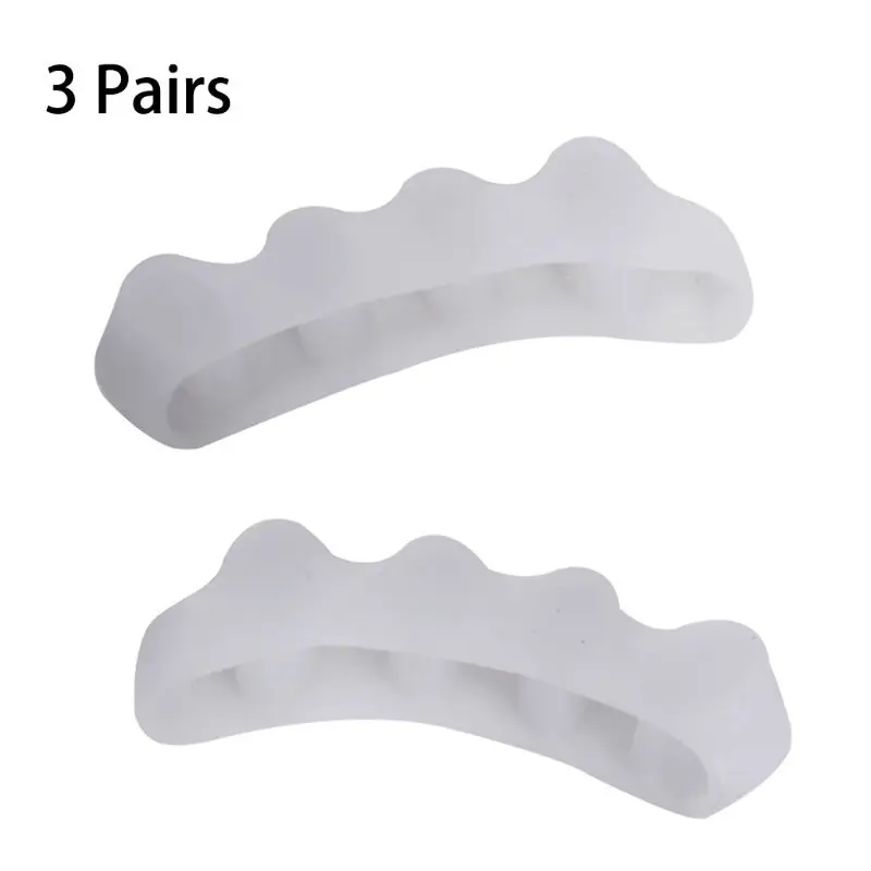 

28TA 3 Pair Toes Separator Set Toe Valgus Corrector Hallux Valgus Bunion Straightener
