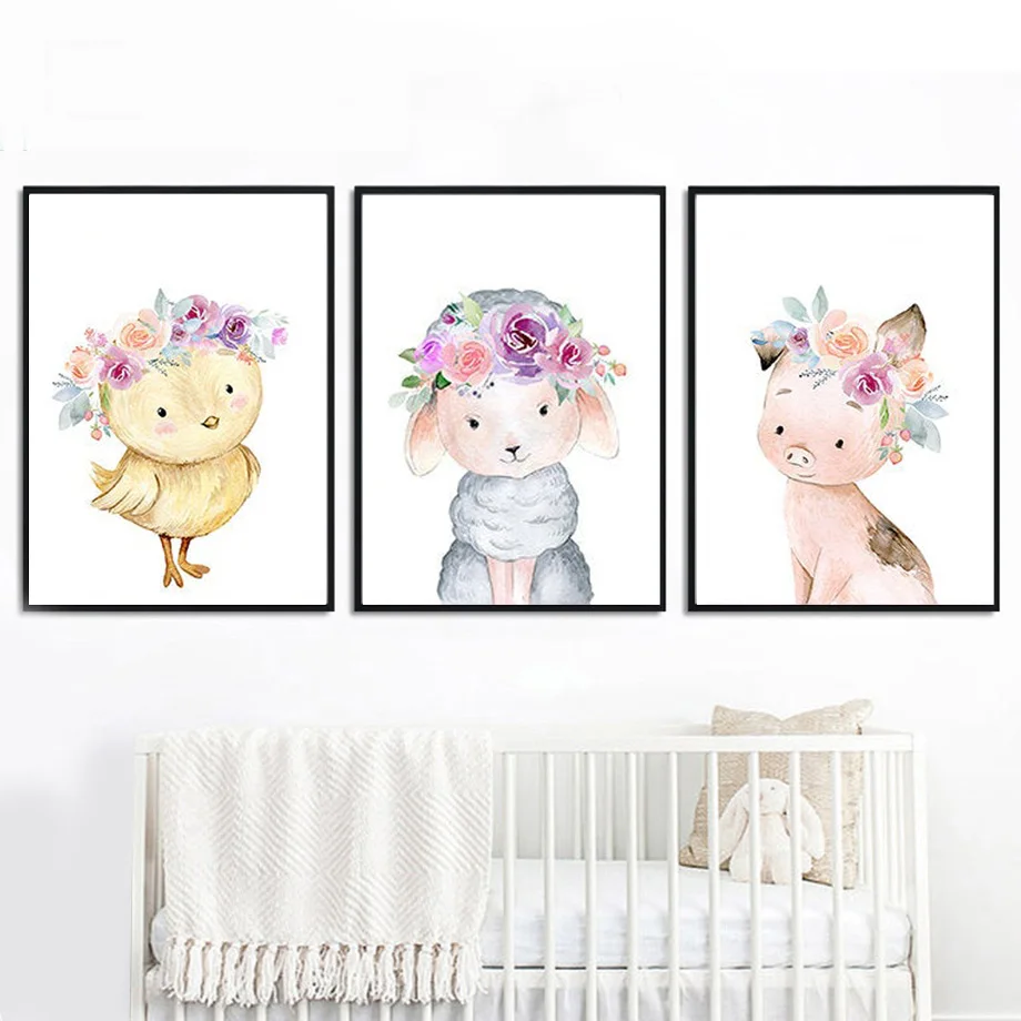 Diy Алмазная вышивка ферма животные цыпленок Коза лошадь корова овца настенное