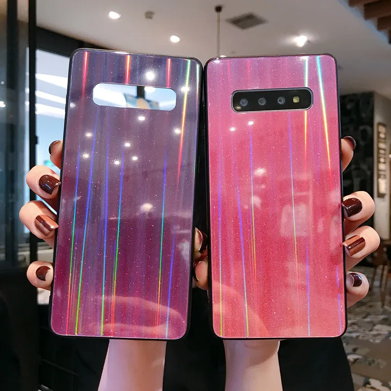 Блестящий чехол с изображением Авроры для Samsung Galaxy S10 Plus S8 S9 S8plus S9plus телефона из