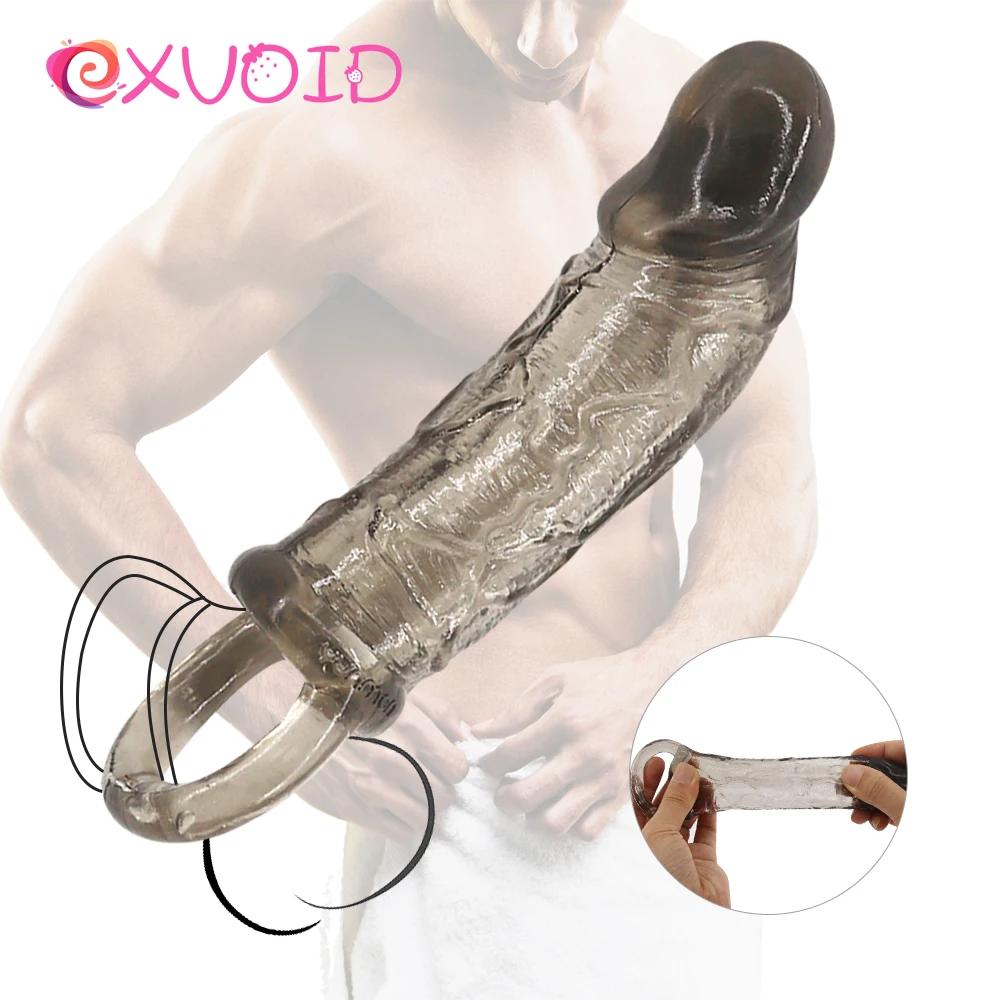 

EXVOID Хрустальный вагинальный стимулятор силиконовый удлинитель для пениса Увеличитель кольцо на член интимные игрушки для мужчин