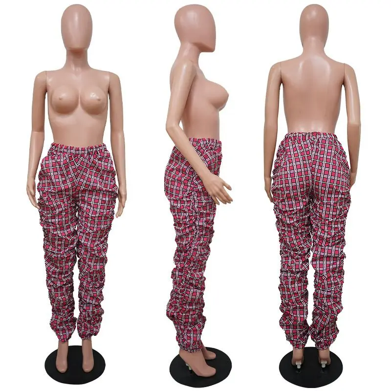 

TNNAOFF Trendy Stacked Sweatpants for Women Clothing Spring Fall 2021 Fashion Elastic High Waist Loose Jogger Casual Trousers