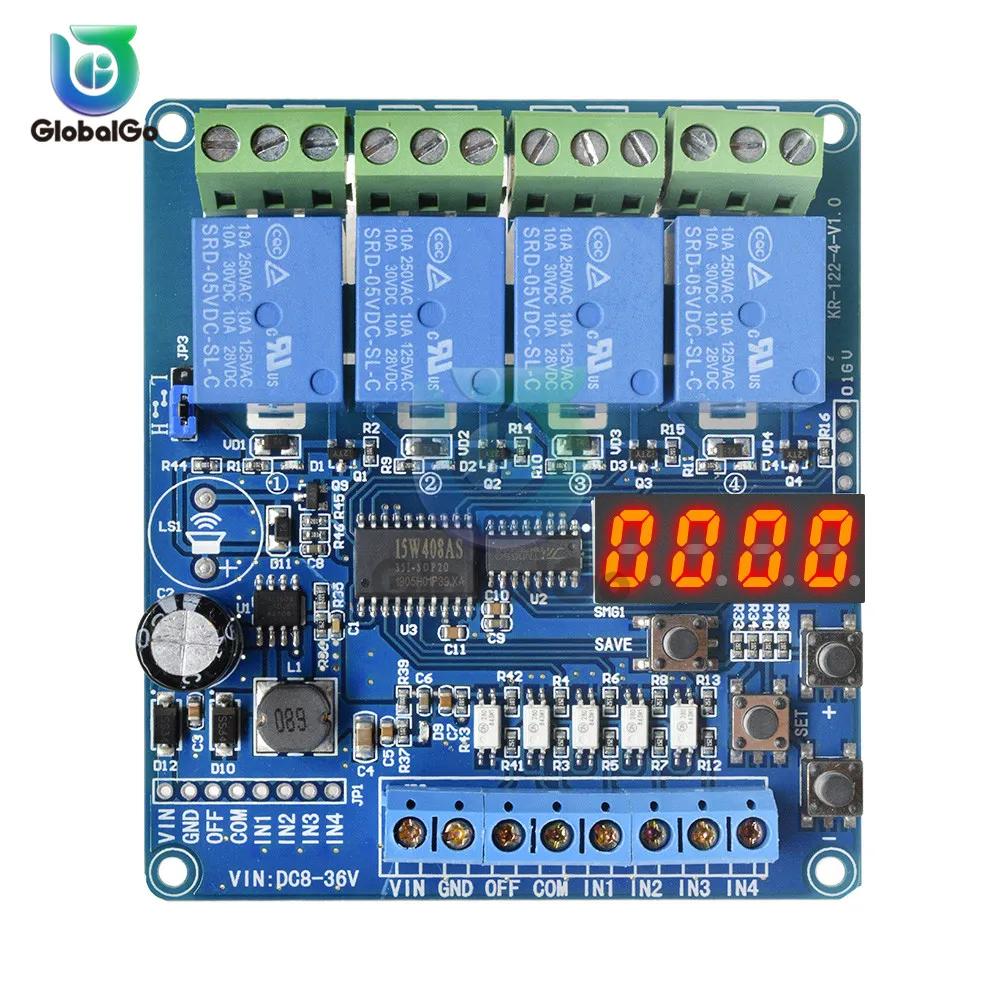 DC 8в-36в 4-канальный Красный ЖК-дисплей | Обустройство дома