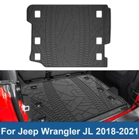 For Jeep Wrangler JL 2018-2021 Car Cargo Trunk Mat 4 Door Duty Waterproof All-Weather Protection Odorless Durable Mats
