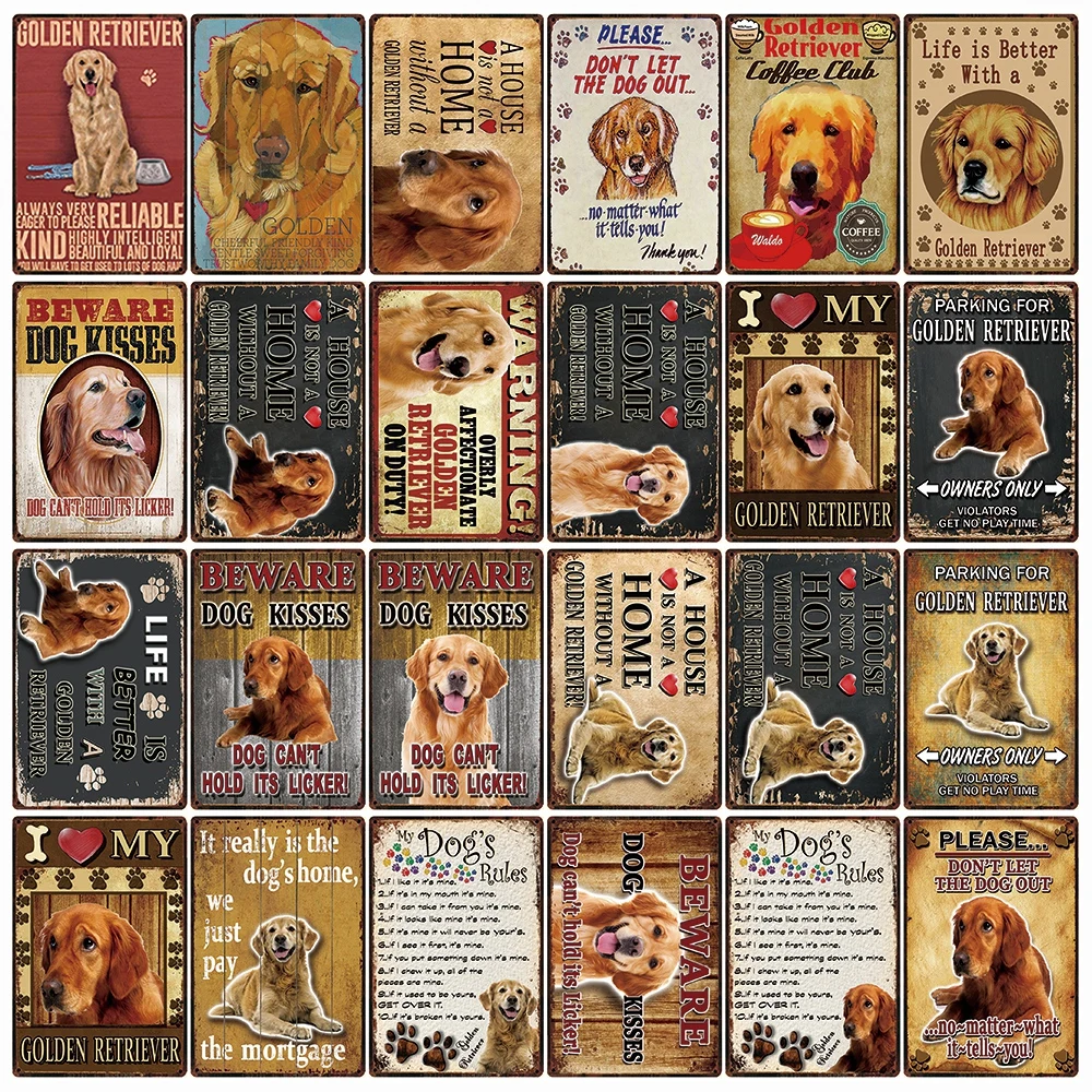 Металлический предупредительный знак Kelly66 Правила собаки поцелуй 20 х30 см | Дом и