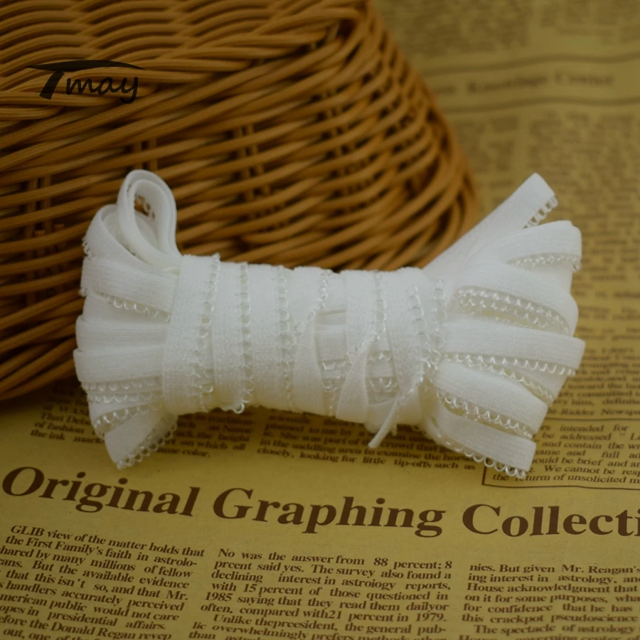 Кремово белые эластичные ленты #1540 для нижнего белья штанов бюстгальтеров