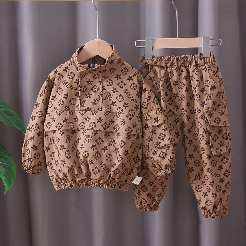 Брендовый Детский костюм для мальчиков Douyin красный девочек новинка осень-зима 2020