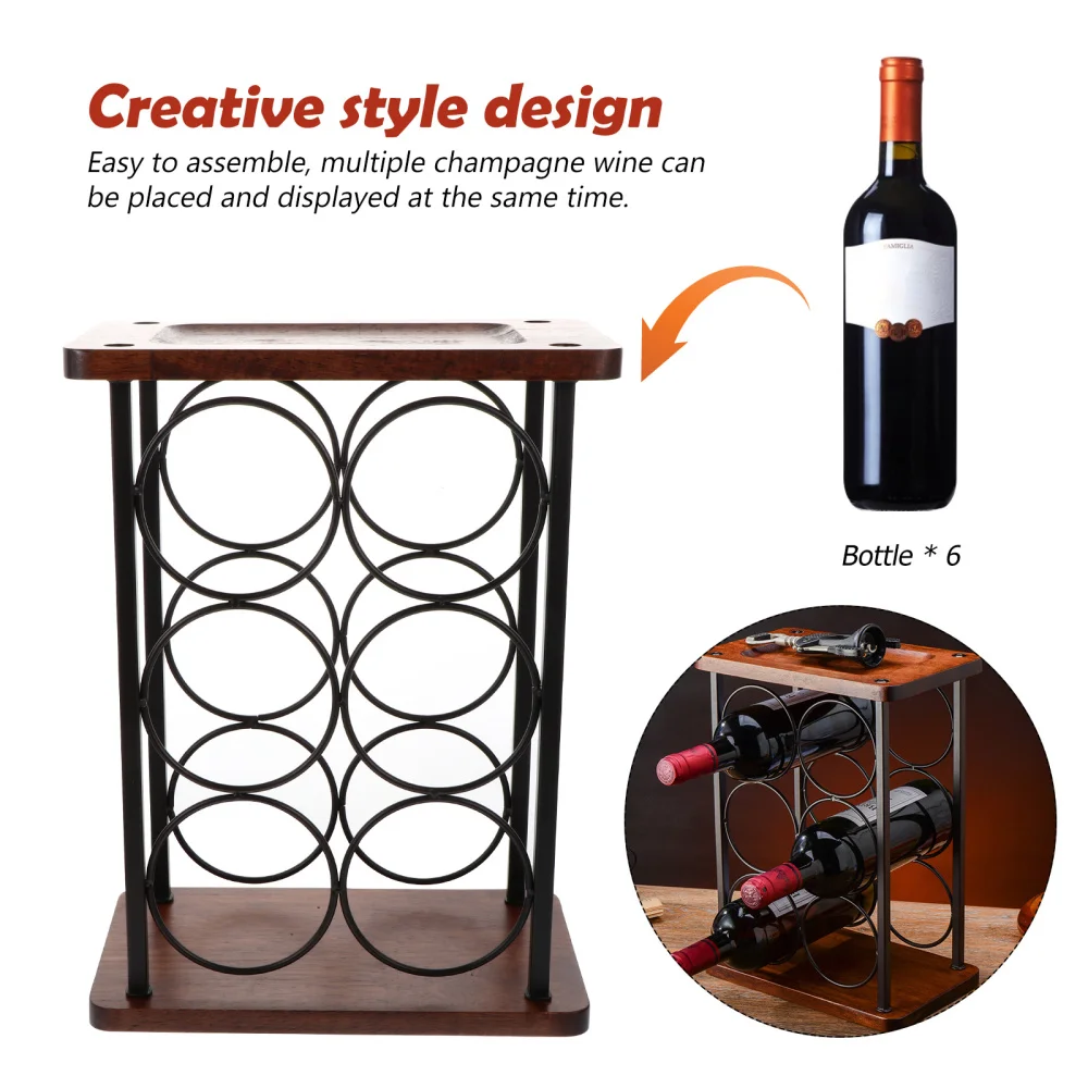 

1Pc Household Champagne Display Rack Red Rack Delicate Storage Rack