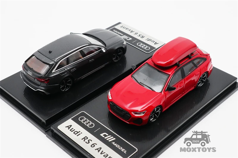 См модель 1:64 RS6 Avant черная/красная литая автомобиля
