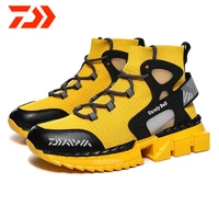 men daiwa hiking fishing shoes anti skid mountain climbing boots outdoor athletic breathable waterproof sports fishing shoes