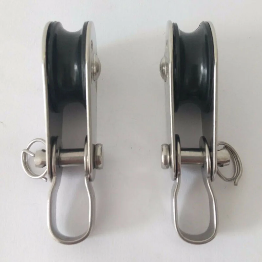 

Canoe Nylon Pulley Block Small Wear resistant Flexible Fitting Stainless Steel Silver 25mm Wheel