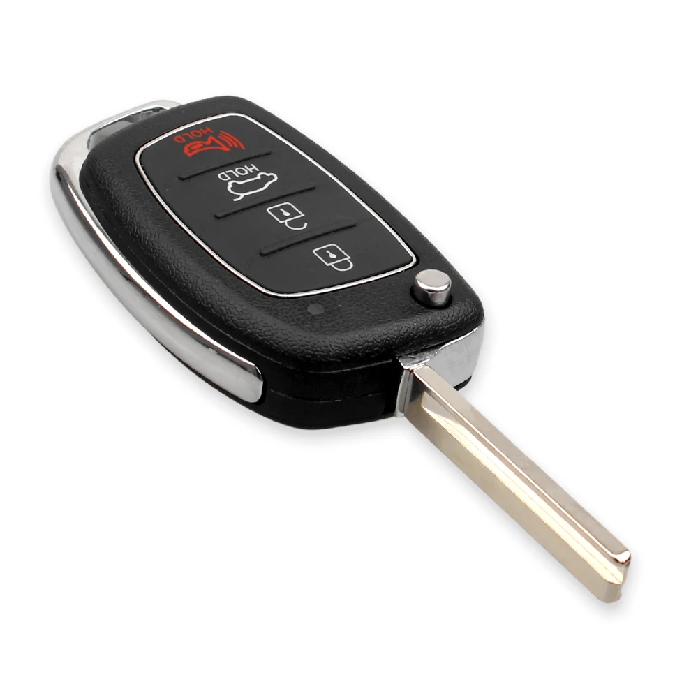 KEYYOU 4 Button Filp Remote Car Key Shell Fob Case For Hyundai Tucson Mistra HB20 SANTA FE IX35 IX45 Accent I40 Solaris | Автомобили и