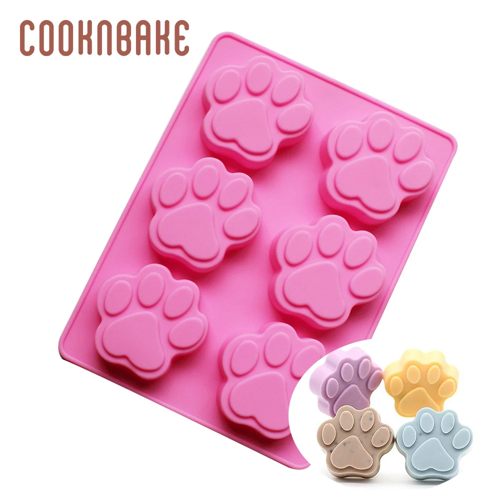 COOKNBAKE силиконовая форма для мыла ручной работы кошачья лапа Бисквитное