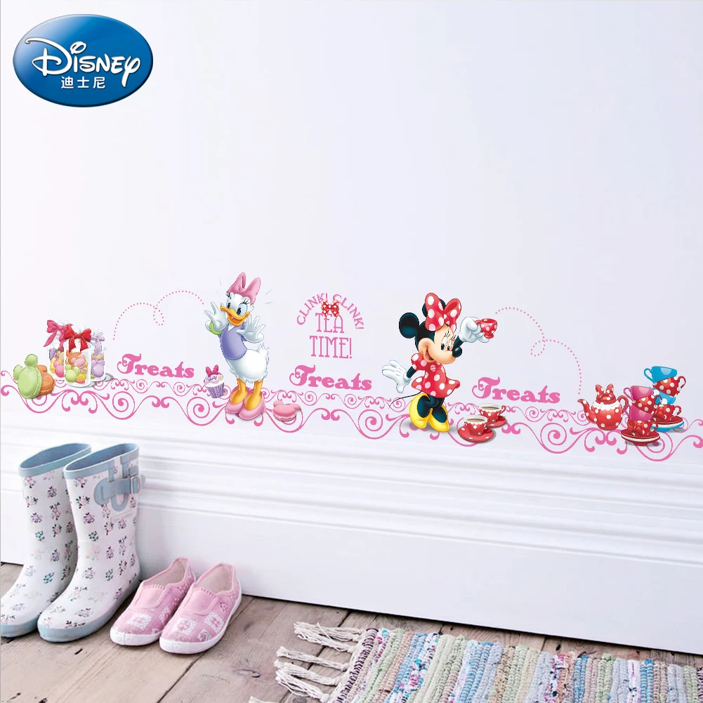 Микки Минни Маус наклейки на стену спальня домашний Декор Аксессуары мультфильм