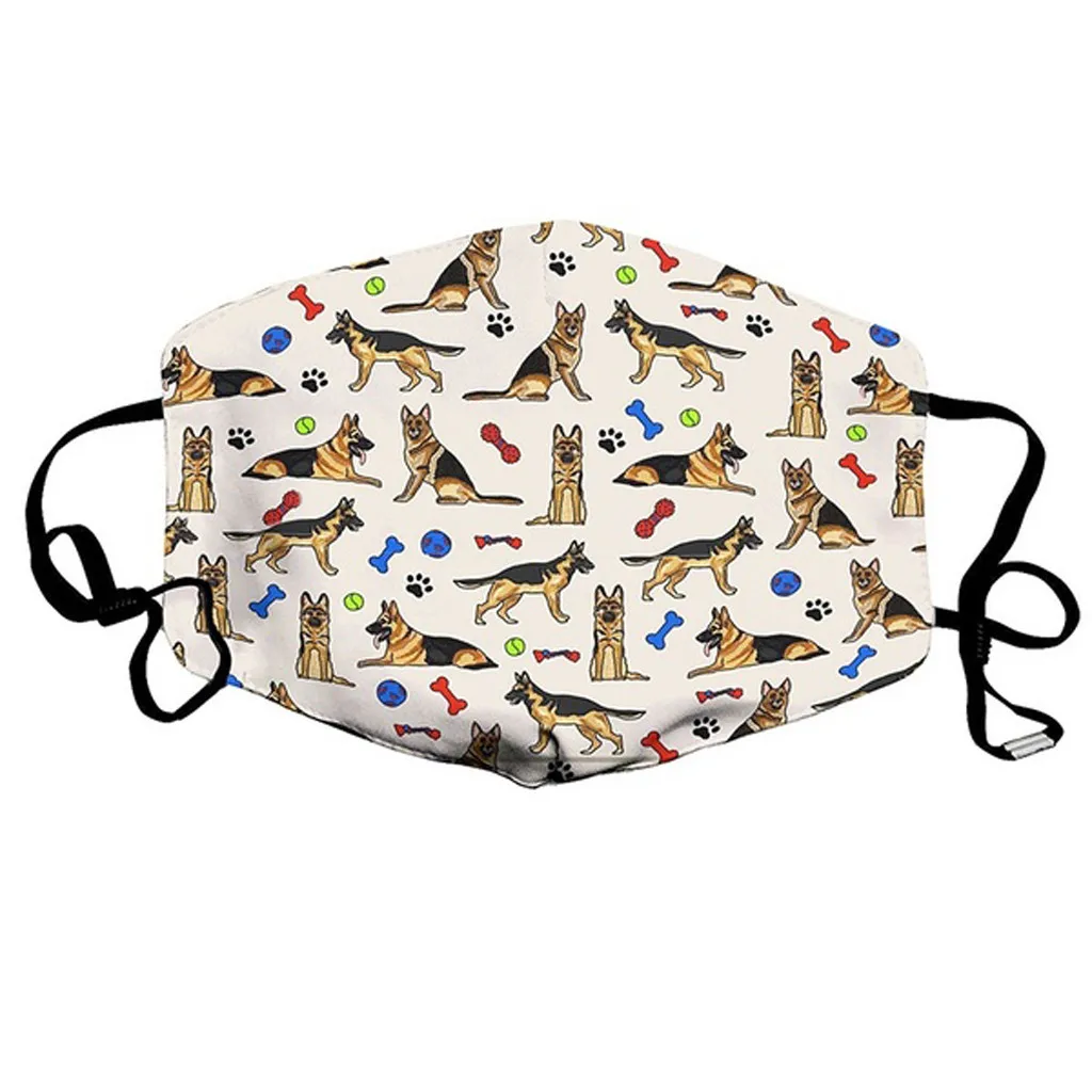 

Breathable Face Mask Cotton Fabric Dog Prints Masks Reusable Washable Face Cover Unisex Dust-proof Mouth Cover Mascarilla
