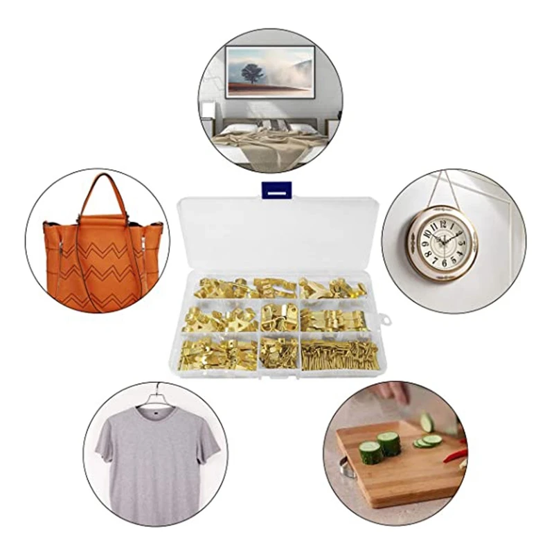 

230 Pcs Picture Hooks for Hard Walls Picture Hanging Hooks Picture Hangers Picture Hanging Kit, Sawtooth