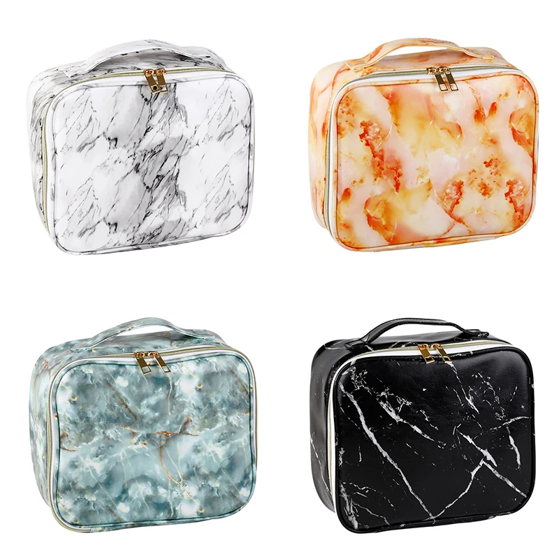 Косметичка с мраморным узором Женский чехол для макияжа губная помада сумка