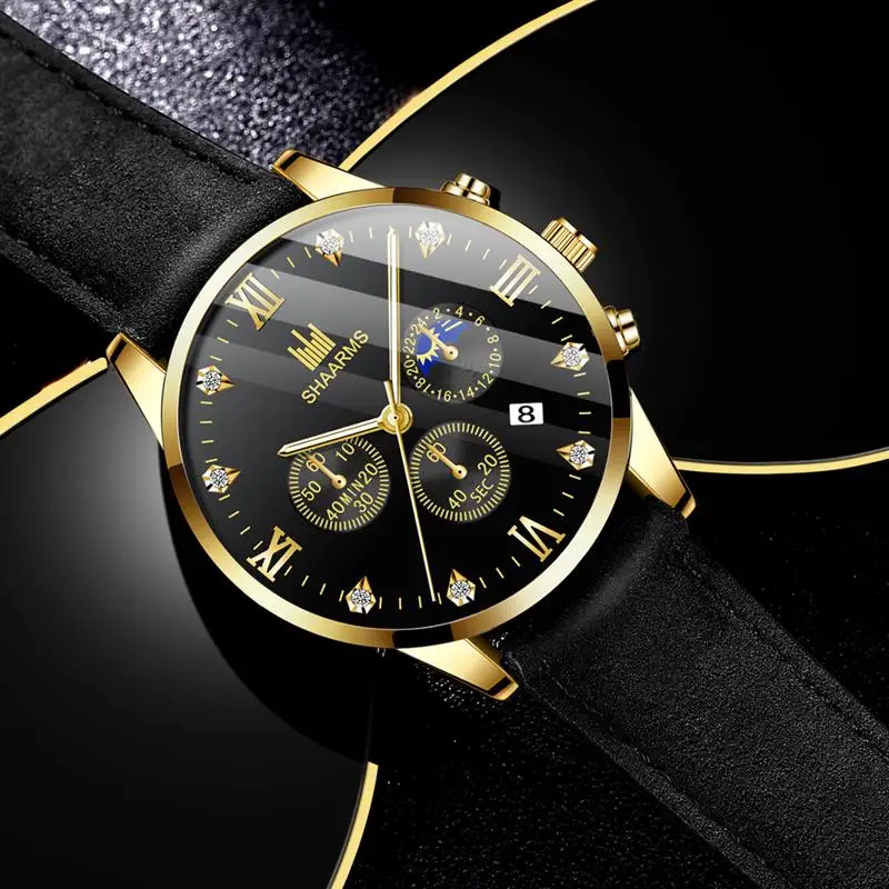 2019 модные повседневные мужские часы из нержавеющей стали аналоговые кварцевые с