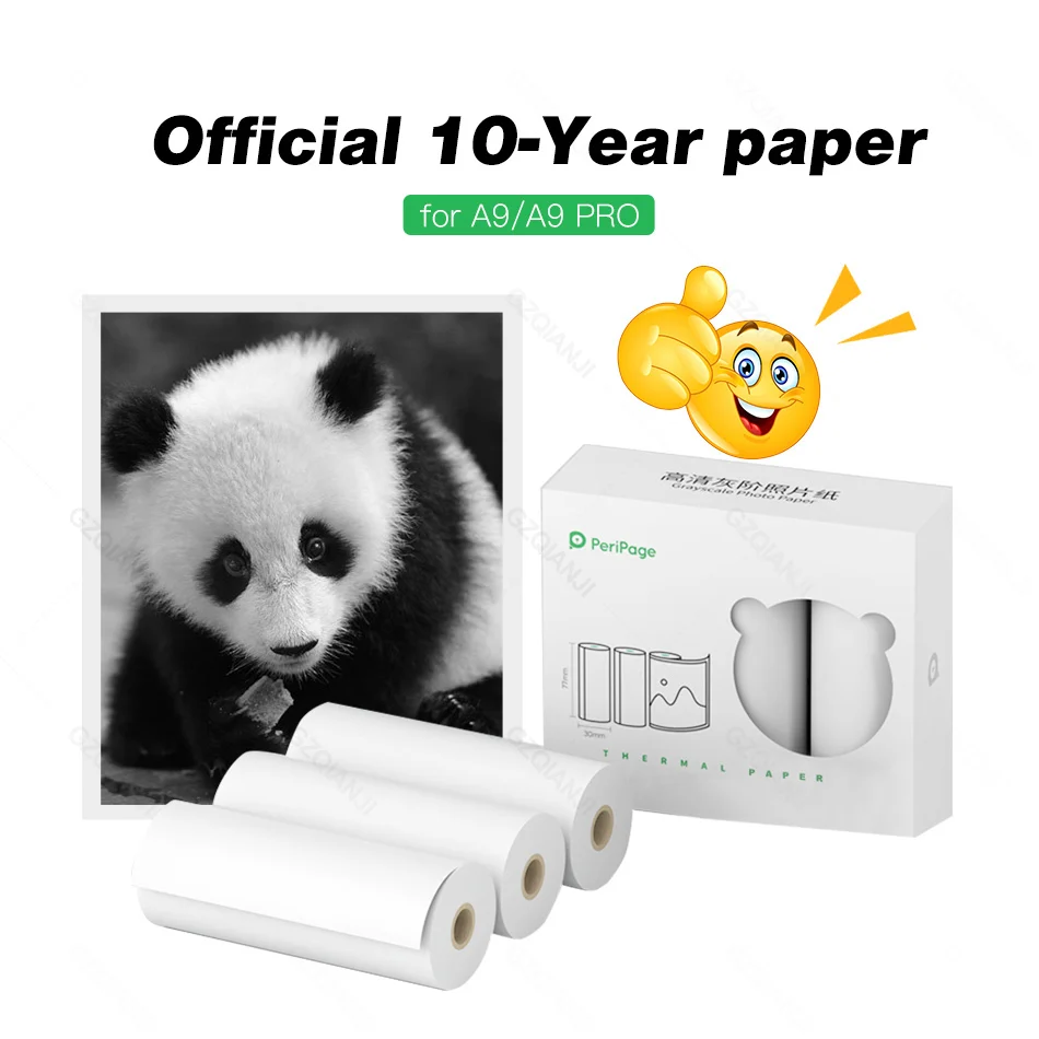 Карманный фотопринтер Peripage A9 PRO фототермальная бумага 77*30 мм с более высоким