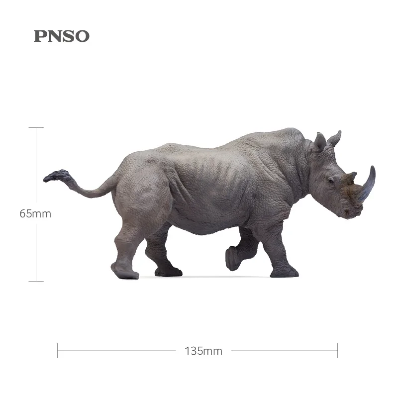 

3Pcs/Set PNSO Living Animal Model African Elephant Rhinoceros Warthogs Phacochoerus Classic Toys for Boys Children