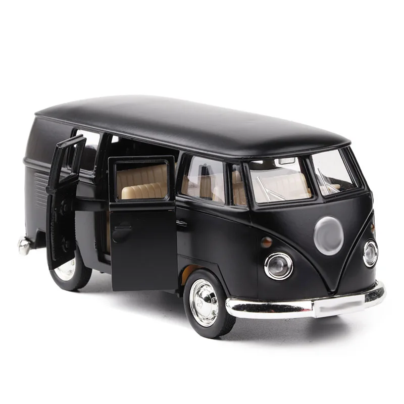 1/36 Литой Сплав литой V Ван потяните назад игрушечный автомобиль матовый черный