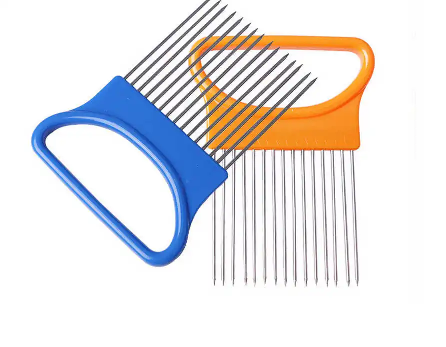 

OLOEY 2020 New Kitchen Gadgets Onion Slicer Tomato Vegetables Safe Fork Vegetables Slicing Cutting Tools Kitchen Accessories