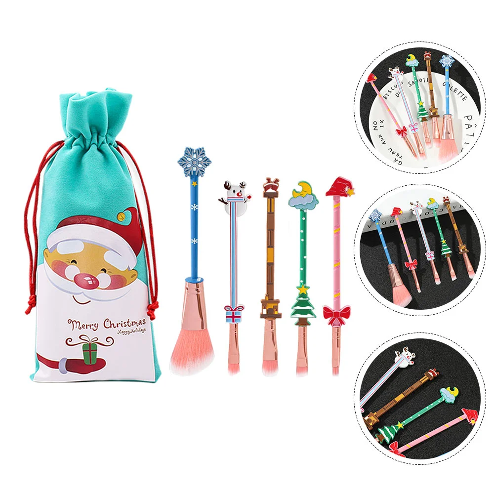 

5pcs Practical Cosmetics Brushes Comfortable Makeup Brushes Cosmetics Tools