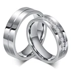 Новинка обручальное кольцо для пар кольца для влюбленных ювелирные изделия из нержавеющей стали AAA + CZ обручальное кольцо без выцветания и ржавчины