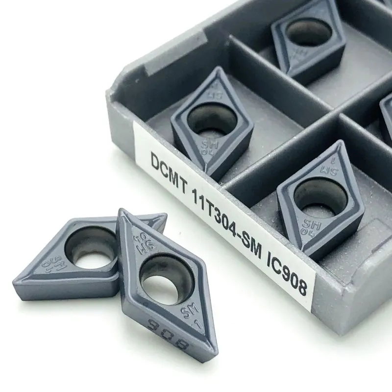 

DCMT11T304 DCMT11T308 SM IC907 IC908 Tool Lathe Turning Insert Internal Turning Tool Dcmt 11t304 Carbide Insert Turning Tool