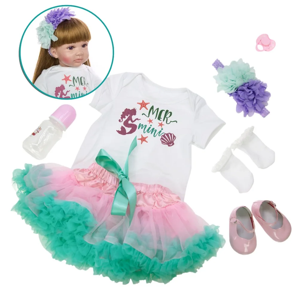 KEIUMI, новинка, детские куклы-Реборн, 24 дюйма, 60 см, Reborn Boneca, красивая девочка, длинные волосы, игрушка, сделай сам, для девочки, на день рождения, сюрприз