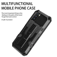 shockproof armor phone case for samsung galaxy s21 fe 5g kickstand holder soft tpu bumper hard pc protective back cover fundas