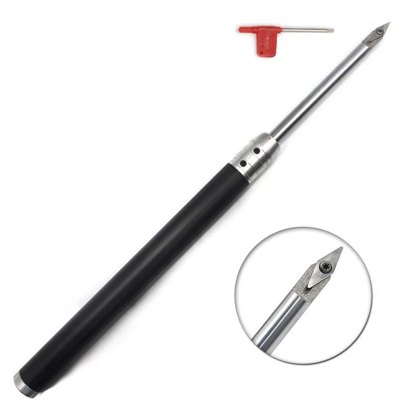 Wood Turning Tool Set Carbide Tipped Lathe Finisher/Rougher/Detailer/Hollower Set(4Pcs Bar+1Pcs Handle+1Pcs Wrench) with Ro | Инструменты