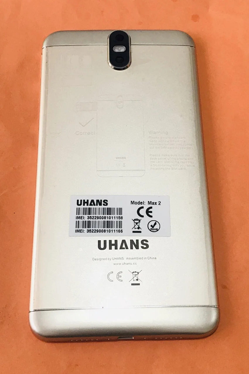Оригинальный чехол для задней батареи + объектив камеры Uhans Max 2 MT6750T Octa Core