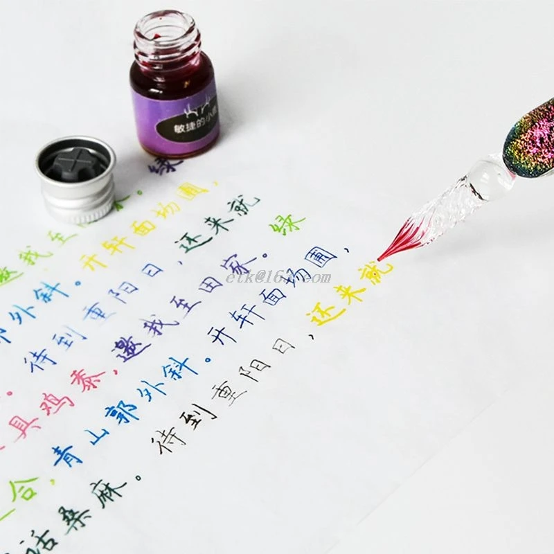 Хрустальное звездное небо стеклянная чернильная ручка для письма перьевая