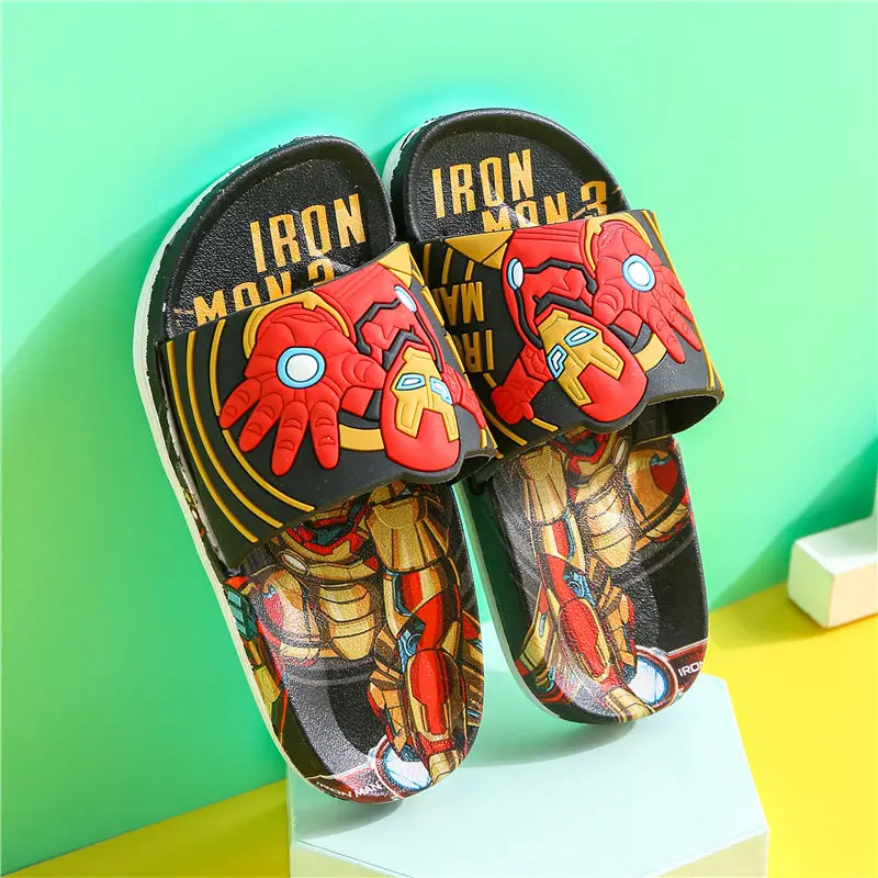 

Disney Marvel Avengers Iron Man Children's Slippers Non-slip Home Bathroom Bathing Cute Sandals and Slippers