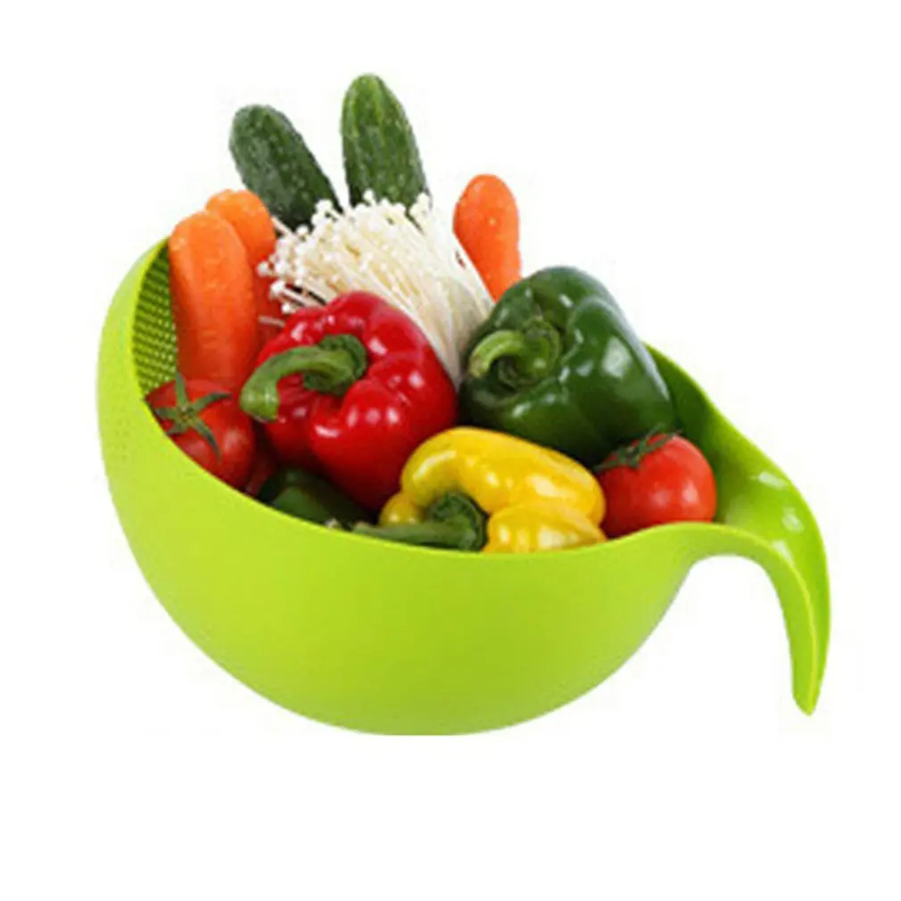 

Household plastic rice washing basket Multifunctional washing vegetable washing rice washing fruit draining basket